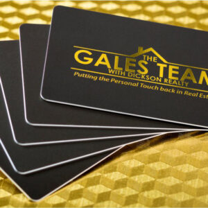 Business Card Pet Glossy with Gold Foiling